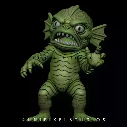 3D lagoon monster STL 3d print  3D print model