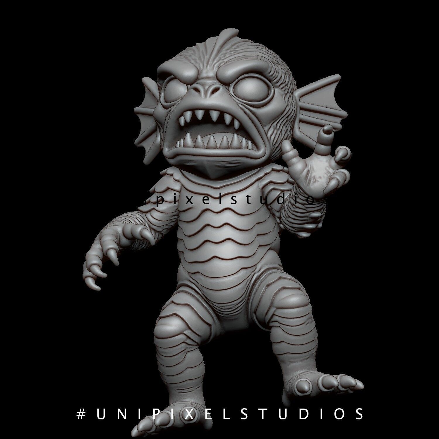3D lagoon monster STL 3d print  3D print model_9