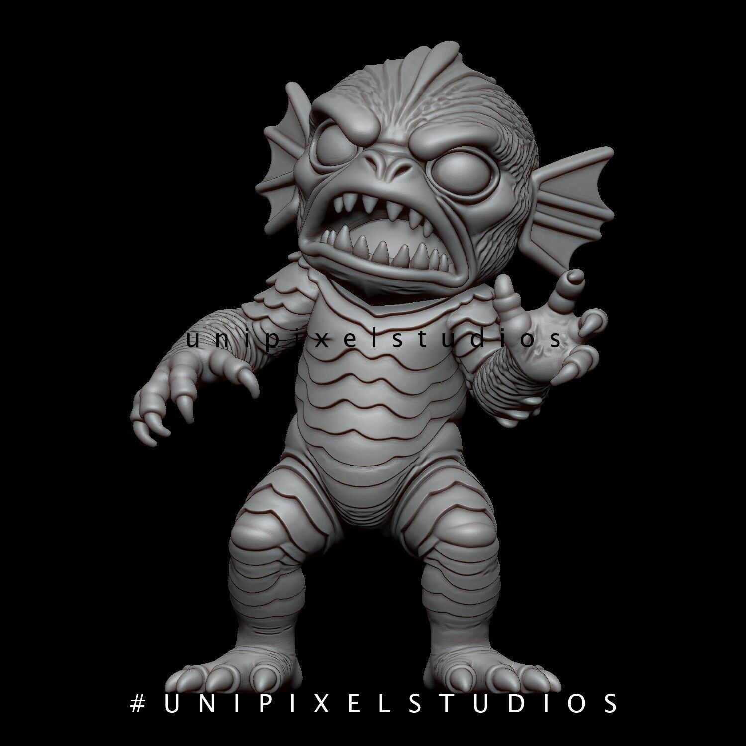 3D lagoon monster STL 3d print  3D print model_3