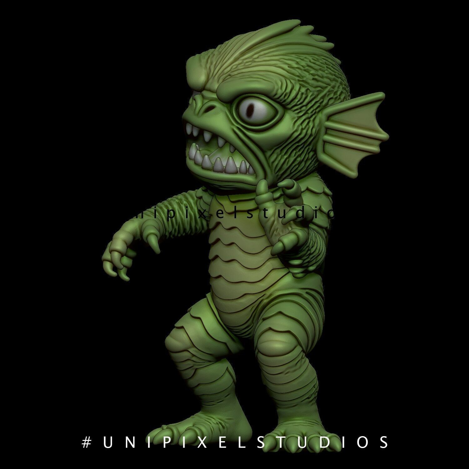 3D lagoon monster STL 3d print  3D print model_1