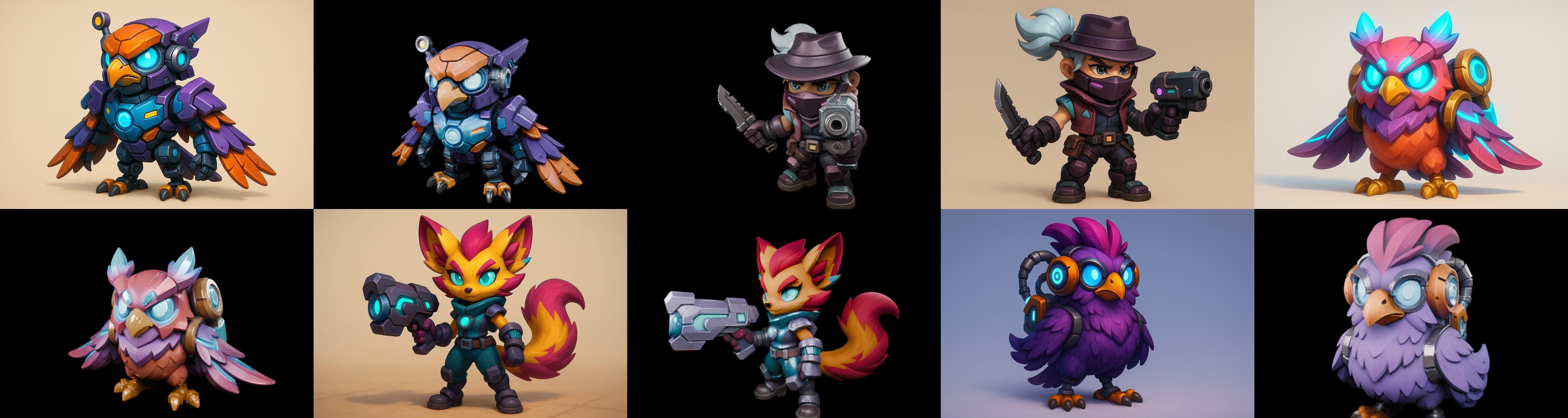 Heros Fantasy bundle 62 pack 100 glb Low-poly 3D model_8