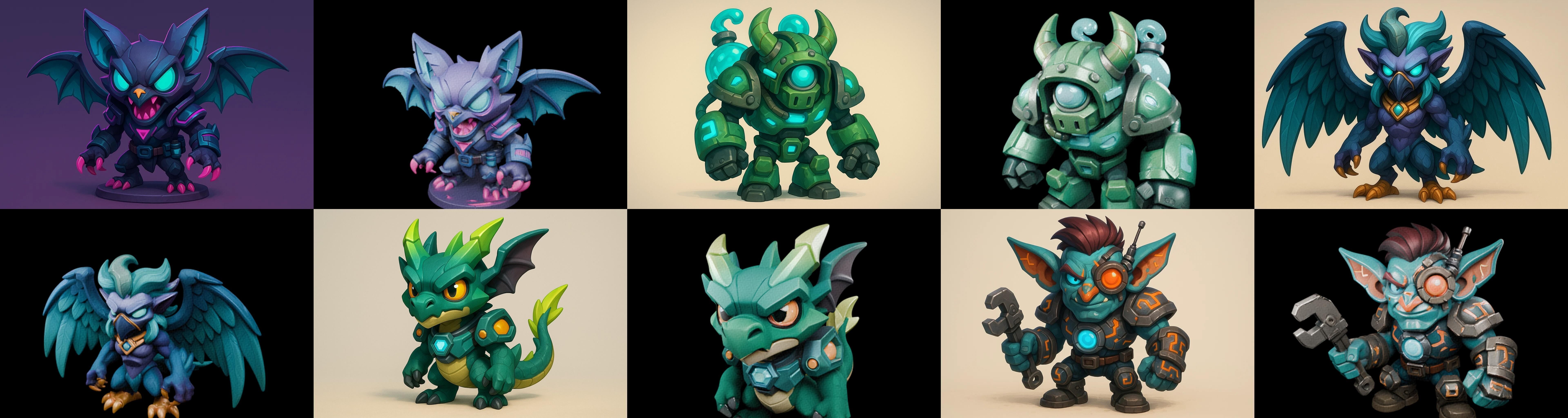 Heros Fantasy bundle 62 pack 100 glb Low-poly 3D model_15