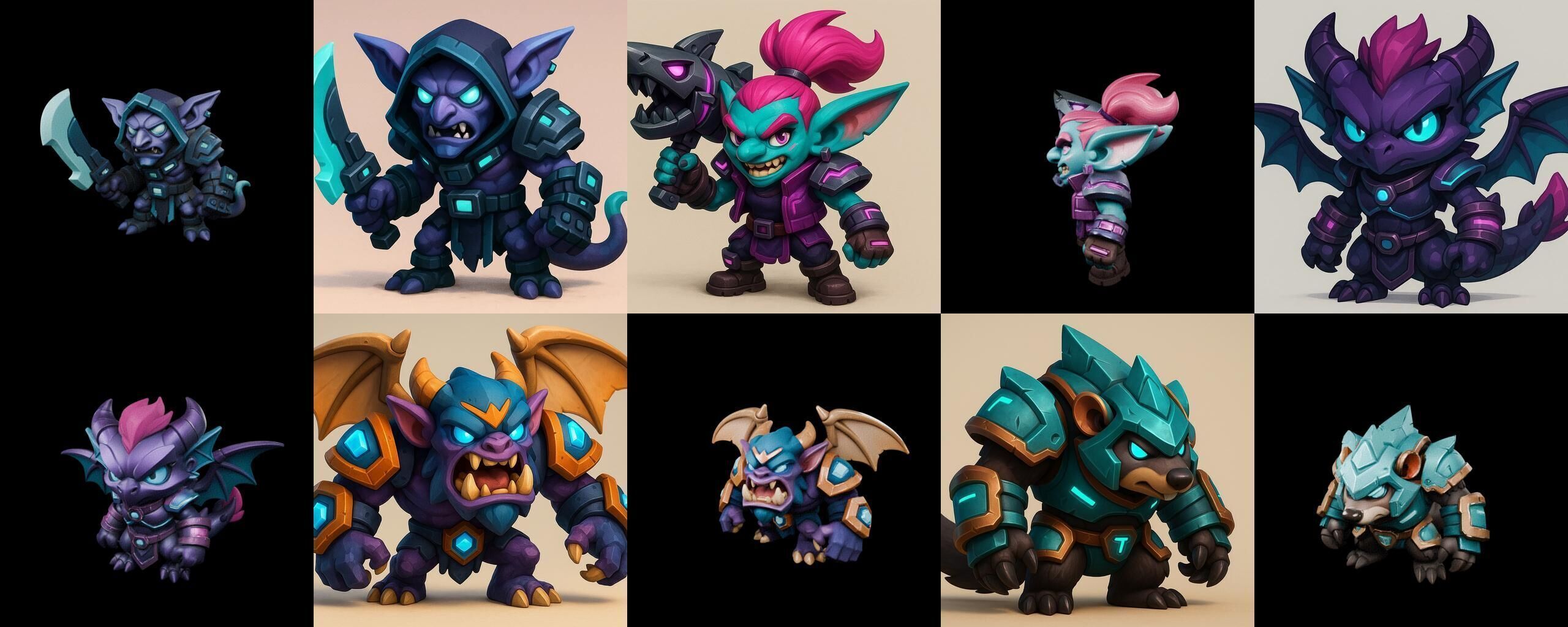 Heros Fantasy bundle 62 pack 100 glb Low-poly 3D model_2