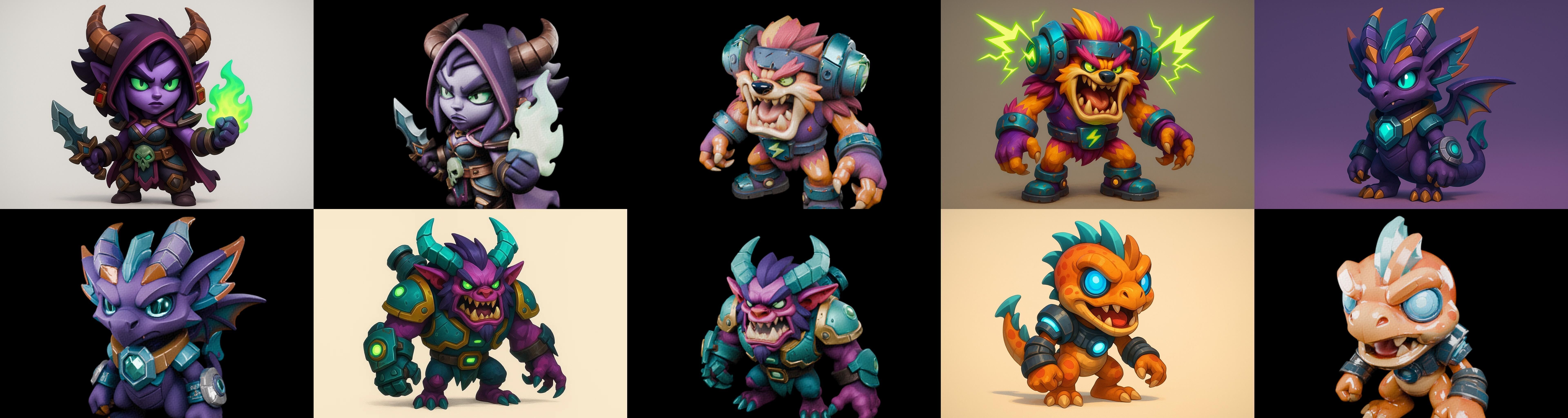 Heros Fantasy bundle 62 pack 100 glb Low-poly 3D model_1