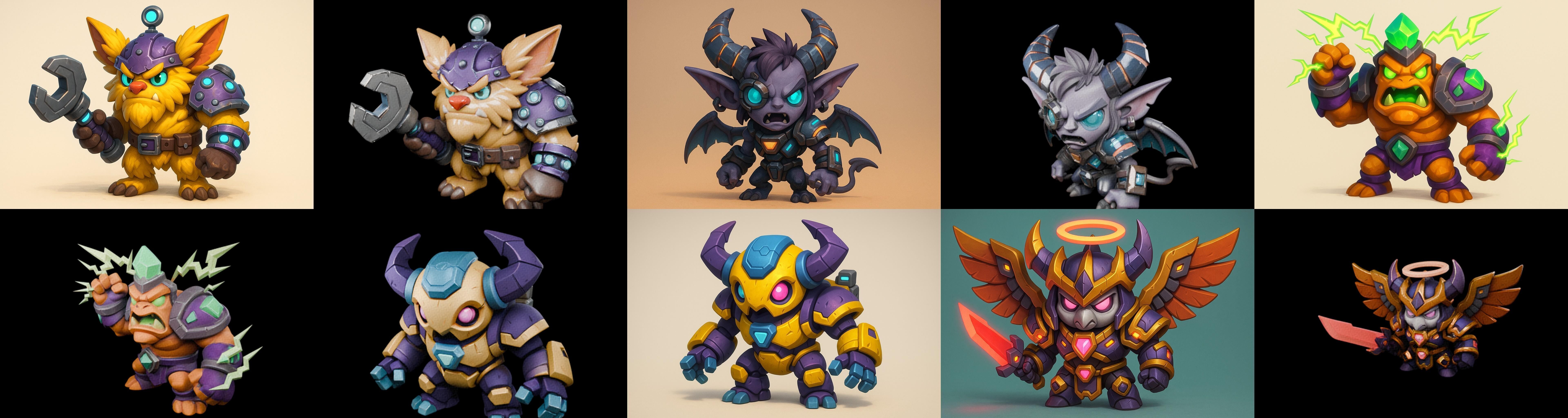 Heros Fantasy bundle 62 pack 100 glb Low-poly 3D model_13