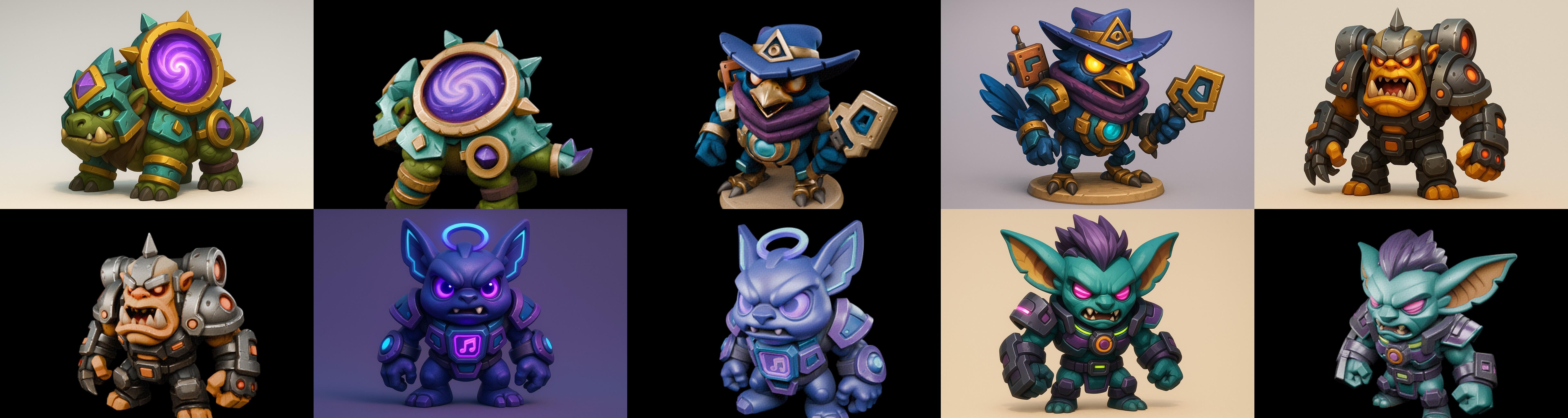 Heros Fantasy bundle 62 pack 100 glb Low-poly 3D model_14