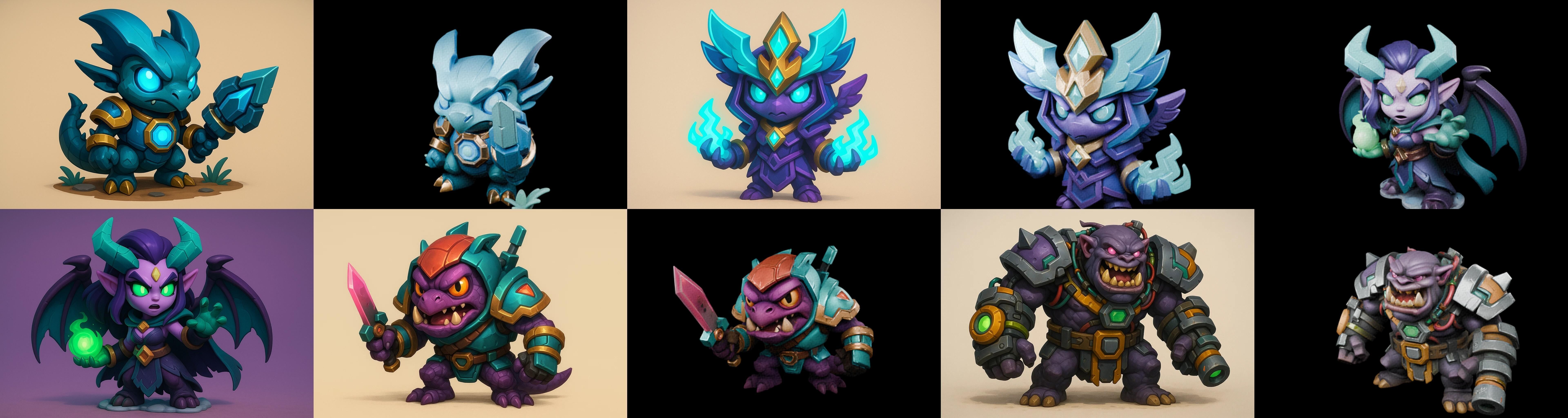 Heros Fantasy bundle 62 pack 100 glb Low-poly 3D model_18