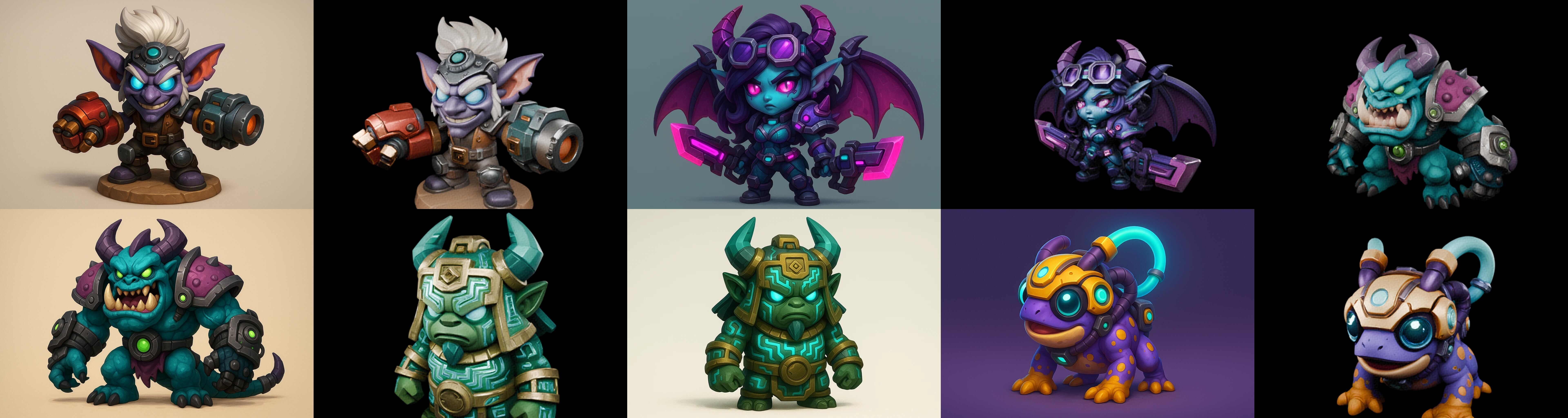 Heros Fantasy bundle 62 pack 100 glb Low-poly 3D model_19