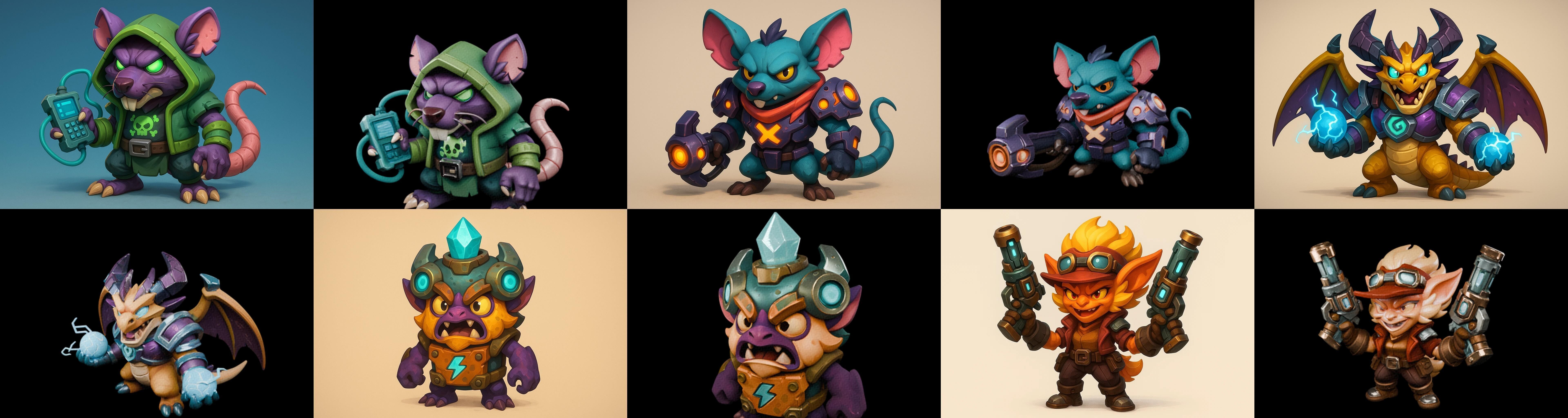 Heros Fantasy bundle 59 pack 100 glb Low-poly 3D model_2