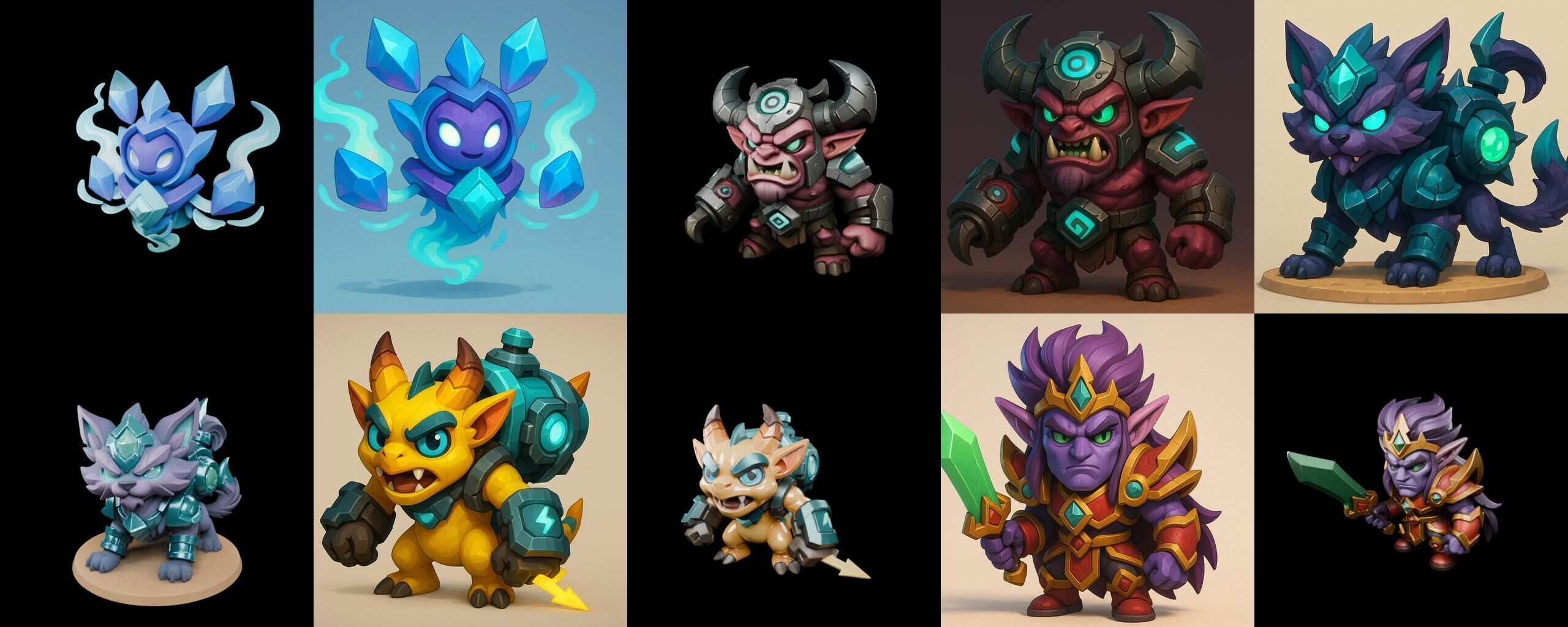 Heros Fantasy bundle 59 pack 100 glb Low-poly 3D model_3