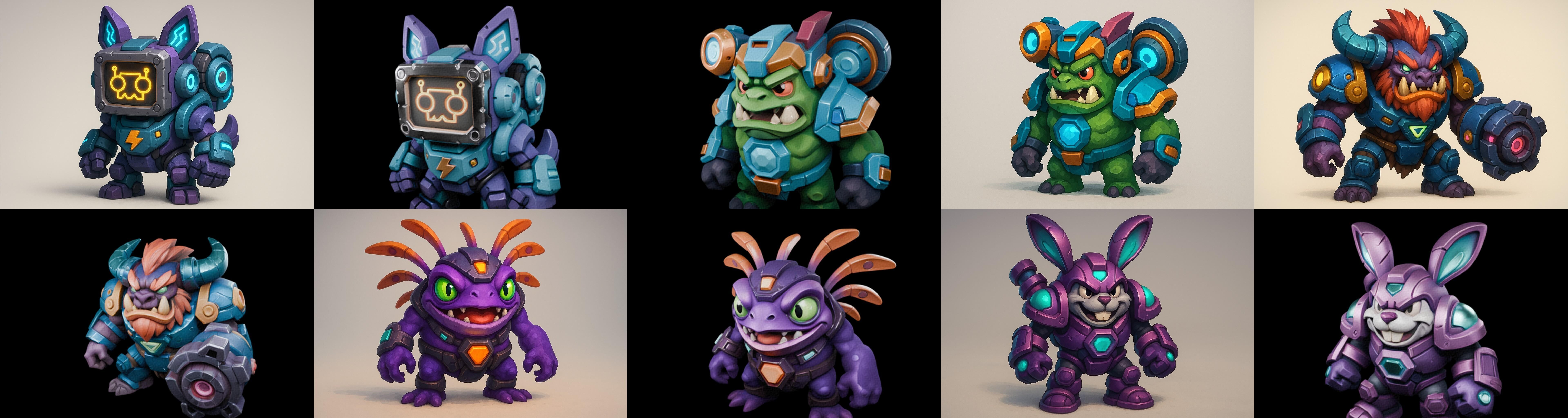 Heros Fantasy bundle 59 pack 100 glb Low-poly 3D model_4