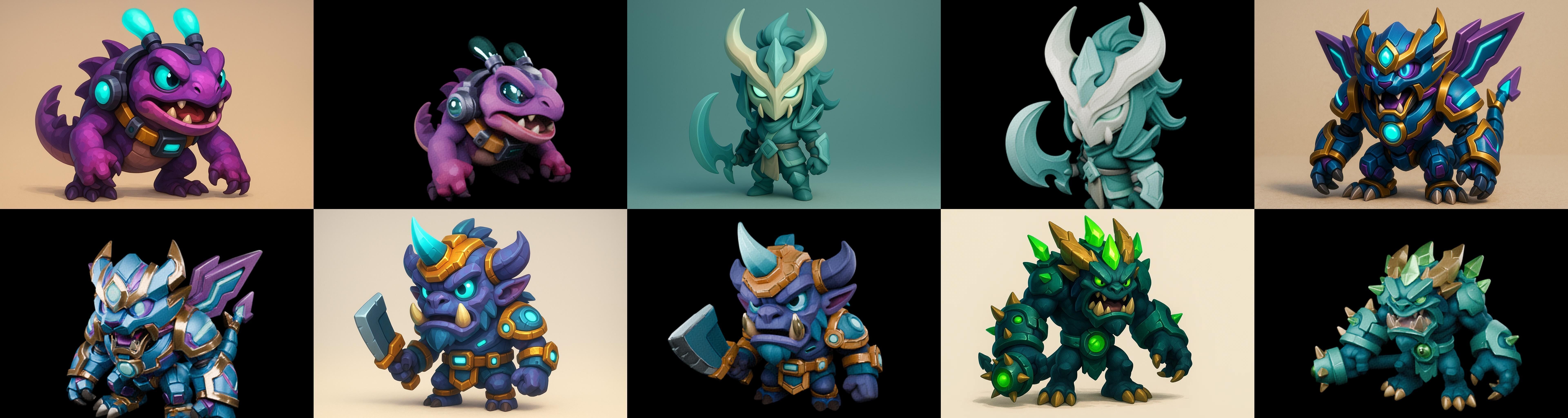 Heros Fantasy bundle 59 pack 100 glb Low-poly 3D model_18
