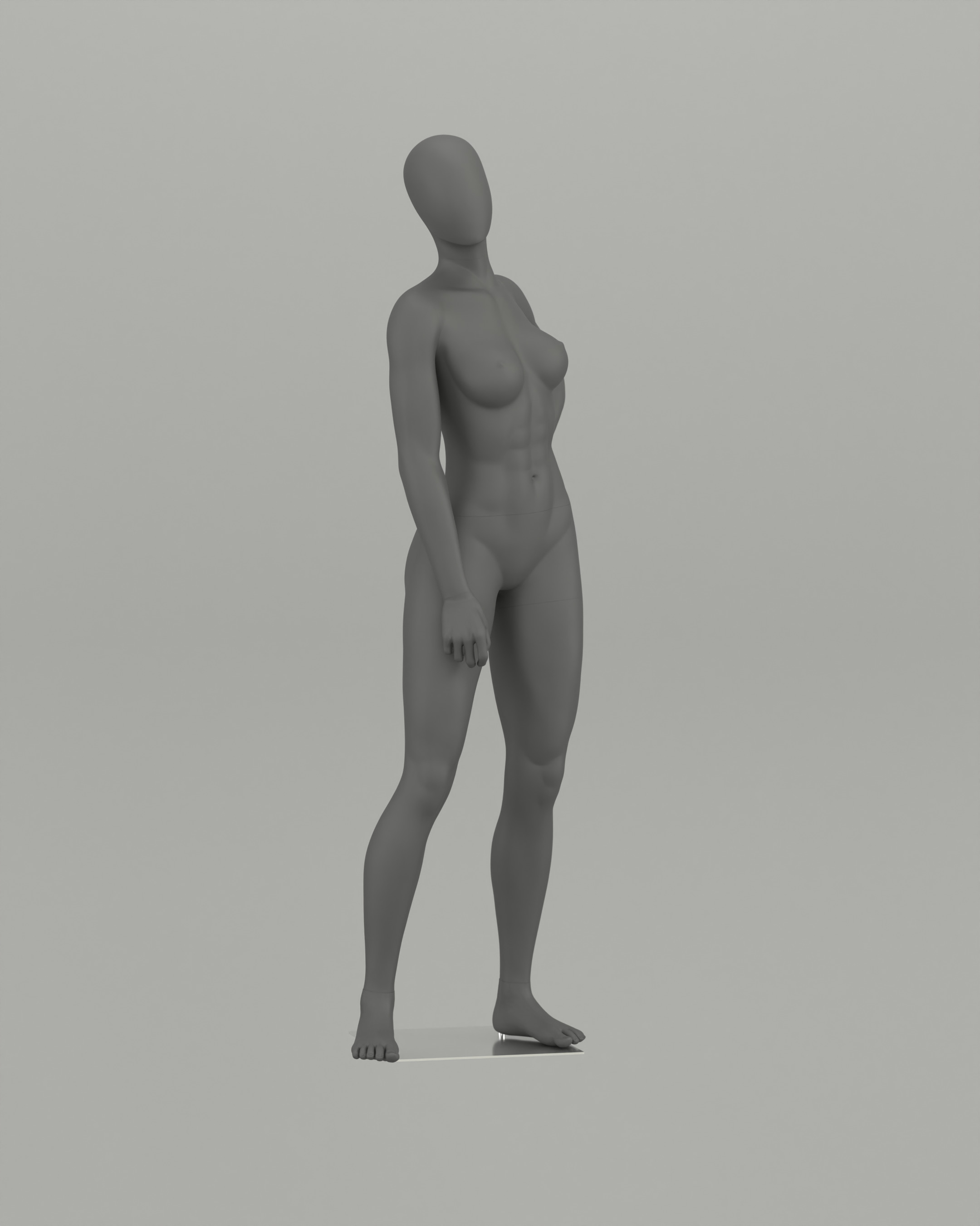Woman mannequin Natural pose 2 3D print model_8