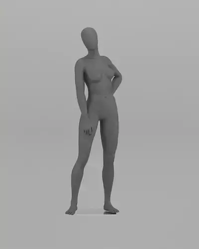 Woman mannequin Natural pose 2 3D print model