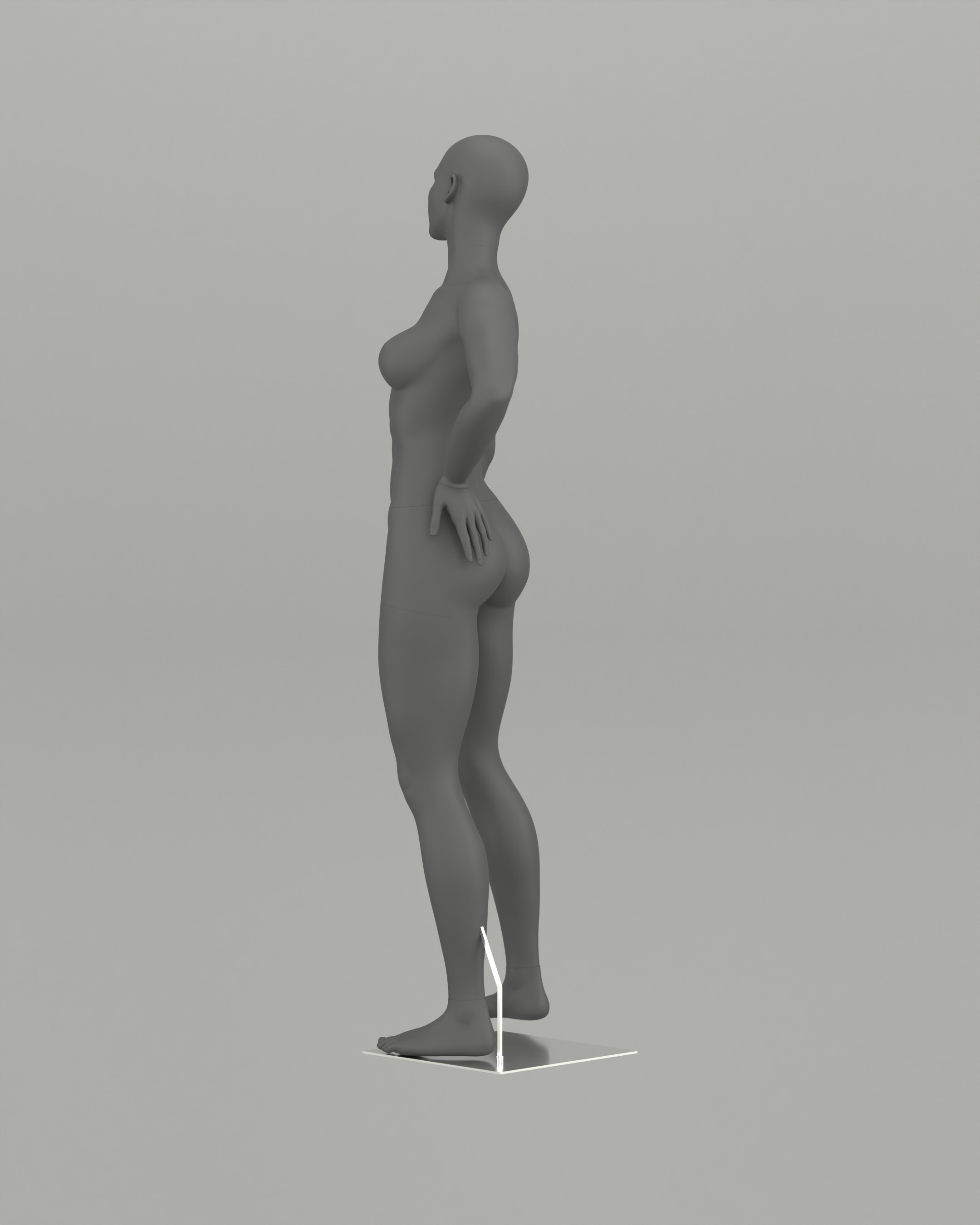 Woman mannequin Natural pose 2 3D print model_7