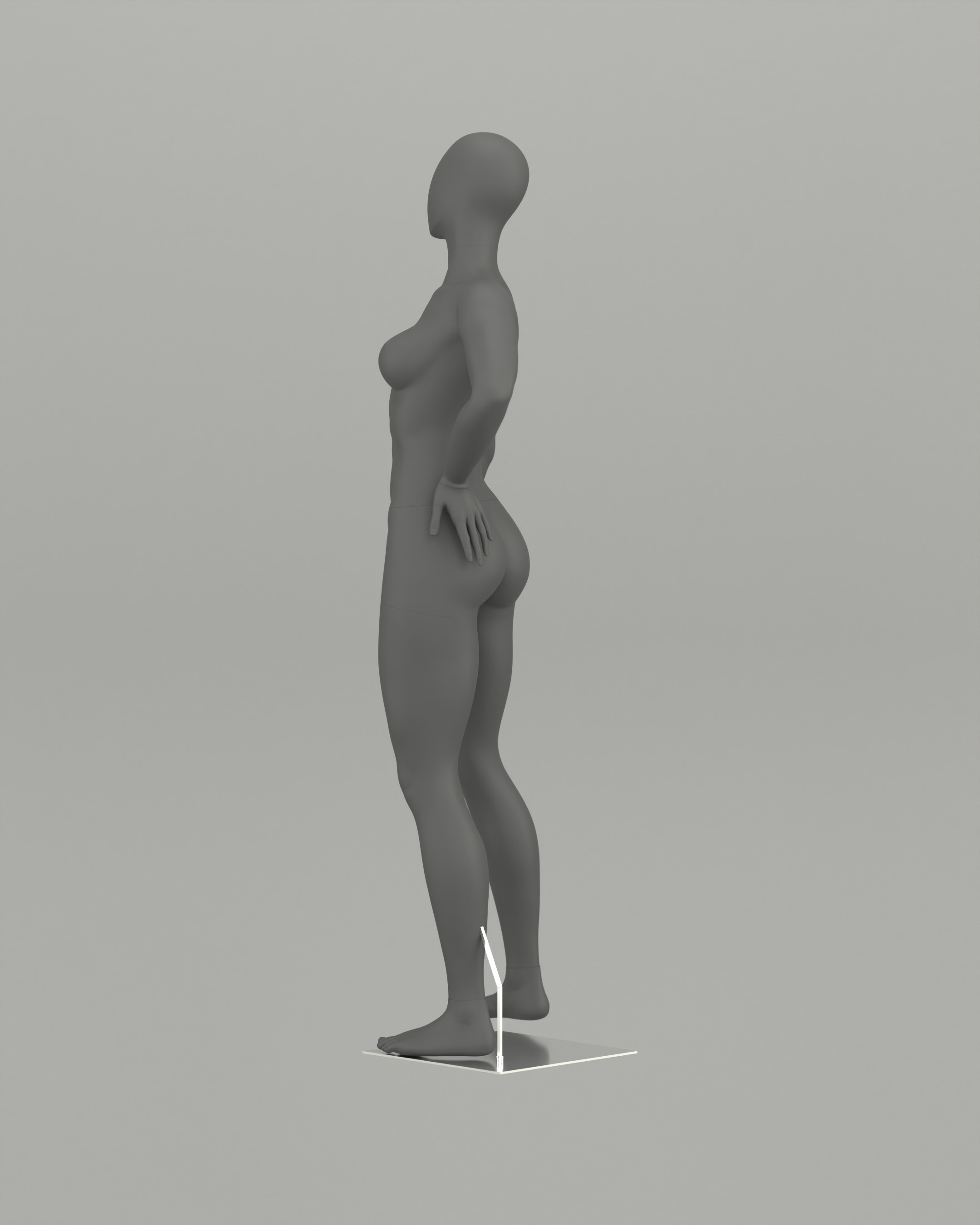 Woman mannequin Natural pose 2 3D print model_6