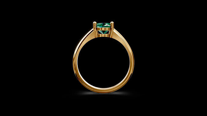 Oval Gemstone Ring 3D print model