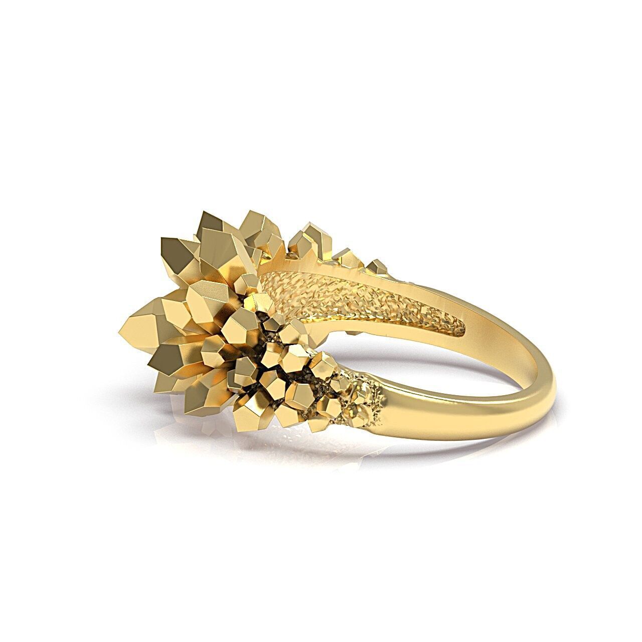 Crystal Druse Ring 3D print model_5