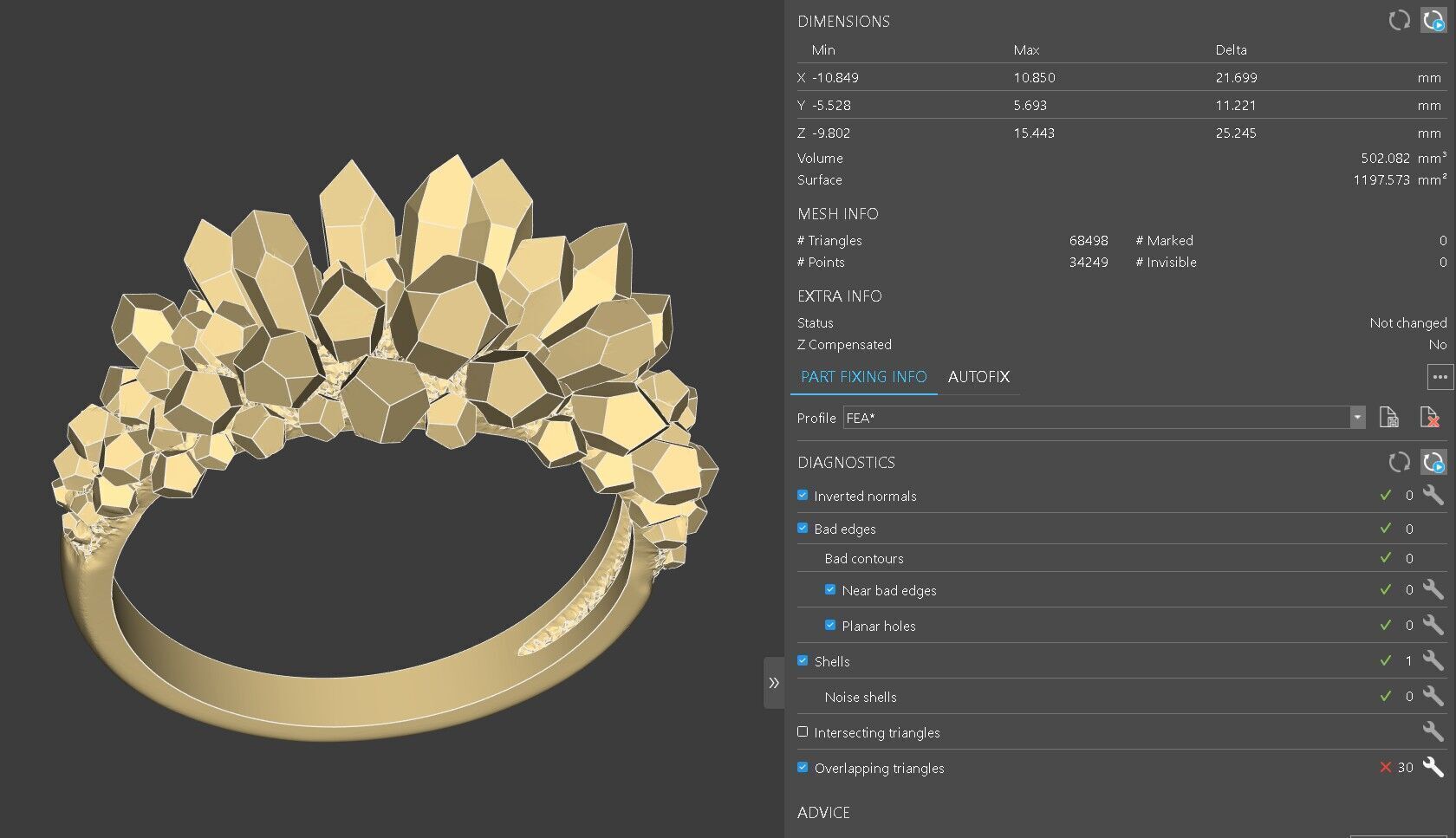 Crystal Druse Ring 3D print model_8