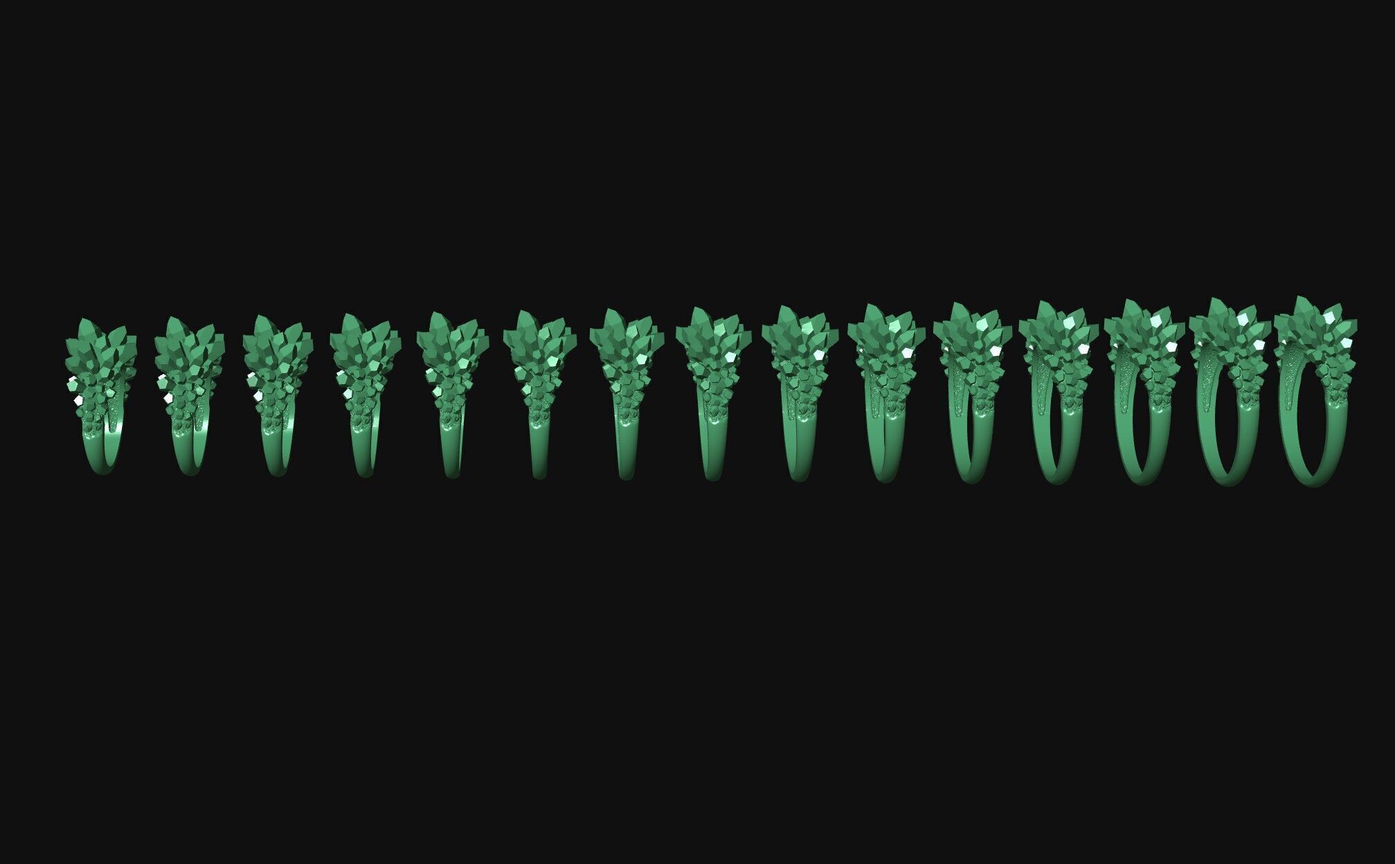 Crystal Druse Ring 3D print model_11