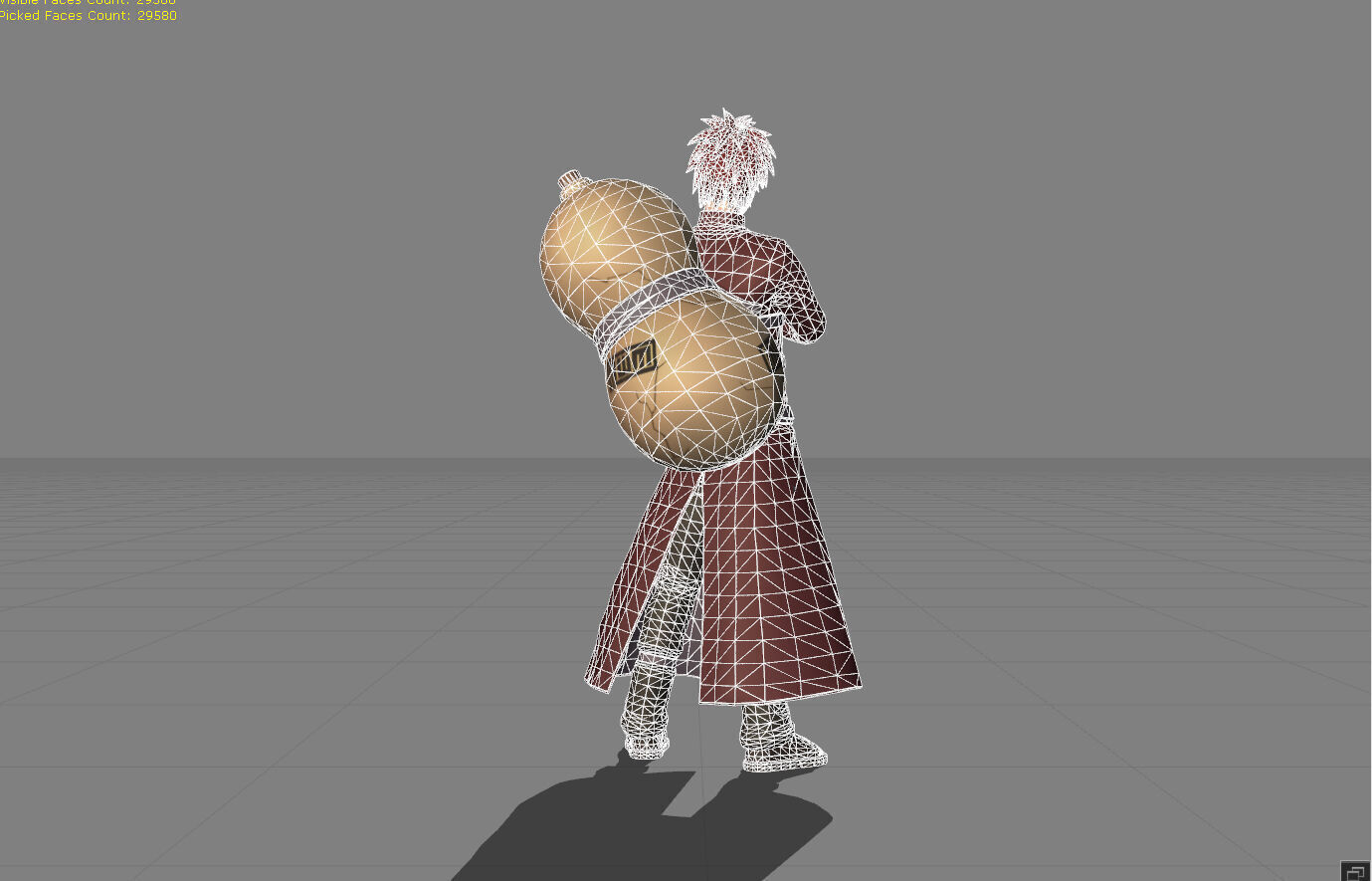 Gaara Kazekage Low-poly 3D model_9