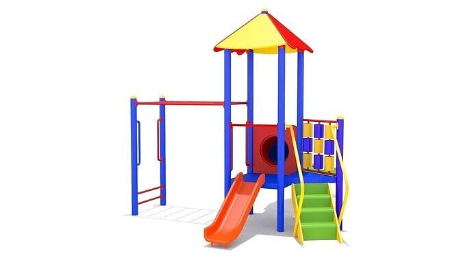 Playground low-poly 3D model Low-poly 3D model
