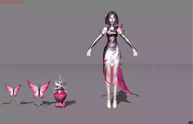 Zhuxin Beacon of Spirits Low-poly 3D model