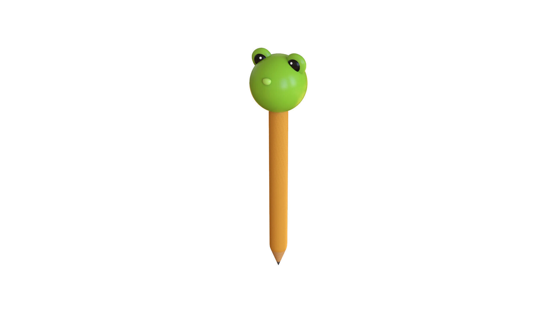 Pencil Frog school supplies  Low-poly 3D model_5