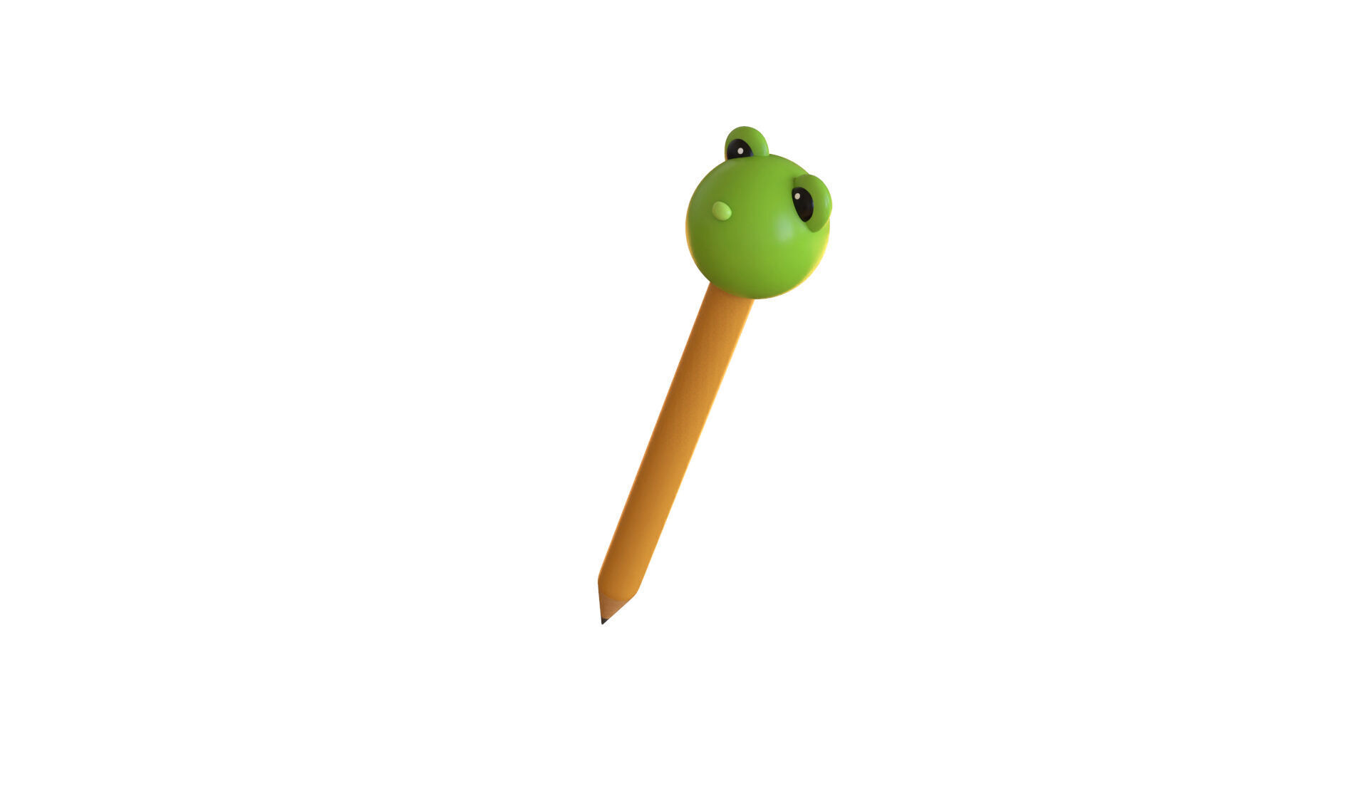 Pencil Frog school supplies  Low-poly 3D model_10