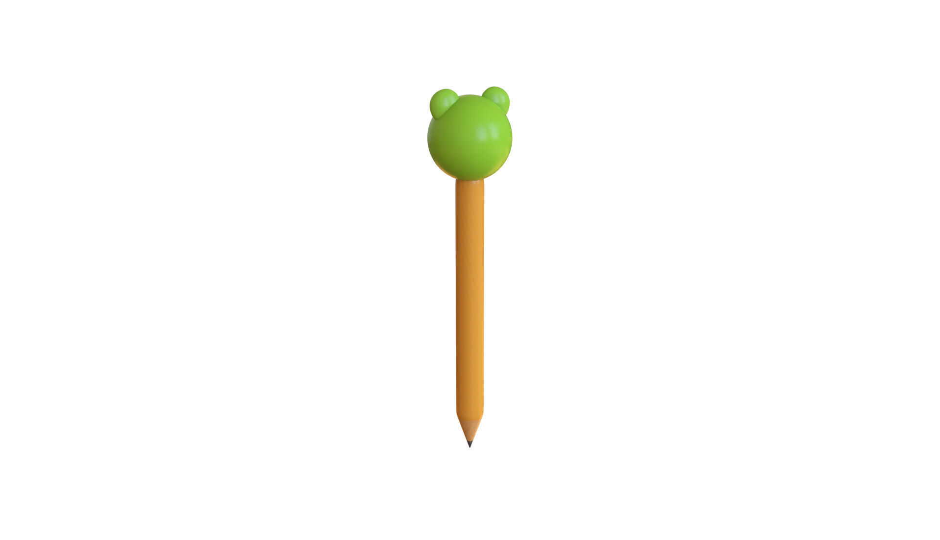 Pencil Frog school supplies  Low-poly 3D model_3
