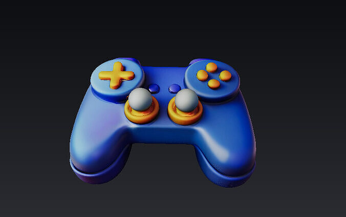 Vibrant Wireless Gamepad - Optimized 3D Prop Low-poly 3D model