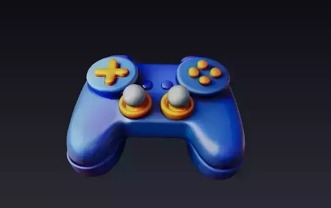 Vibrant Wireless Gamepad - Optimized 3D Prop Low-poly 3D model