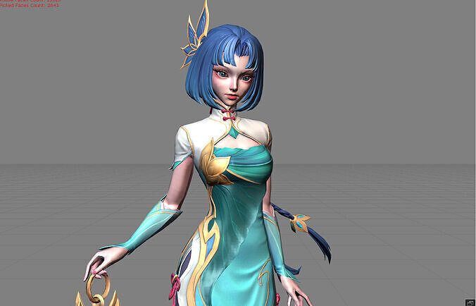Zhuxin Ethereal Serenity Low-poly 3D model
