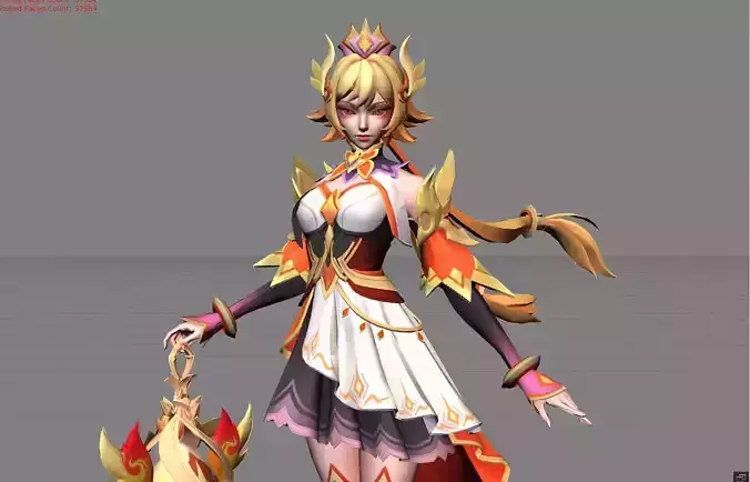 Zhuxin Emberwisp Mystic Low-poly 3D model