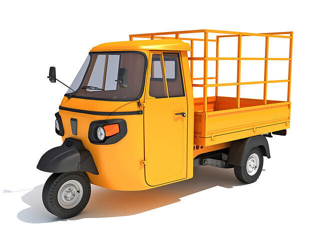 Pickup Mini Truck 3 Wheeler Carrier 3D model