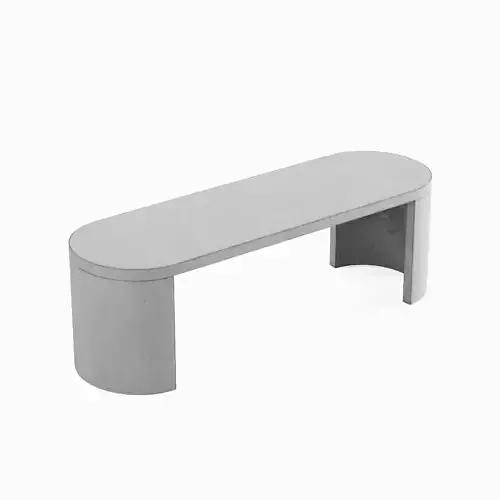 Concrete Outdoor Bench 04