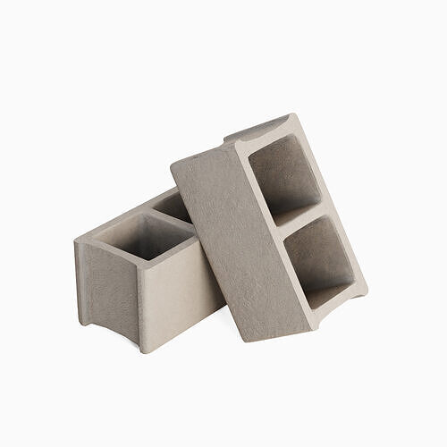 Concrete Construction Blocks 04 Low-poly 3D model