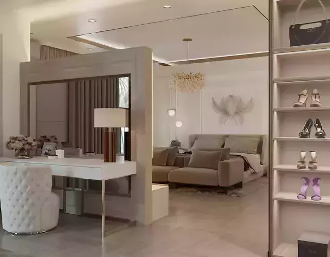 Luxurious Master Bedroom Suite Interior Scene 