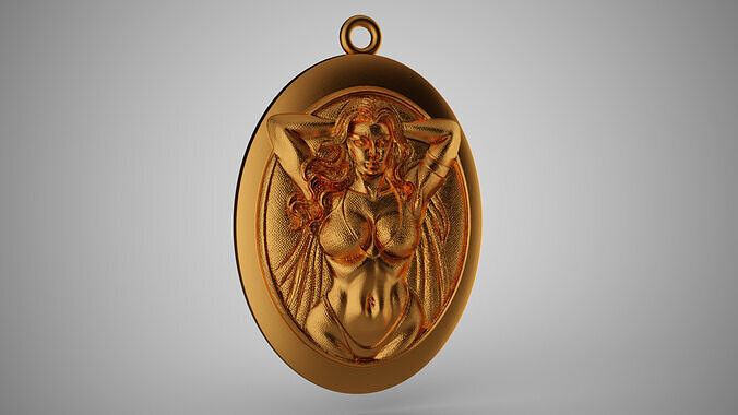 Girl Pendant 3D print model