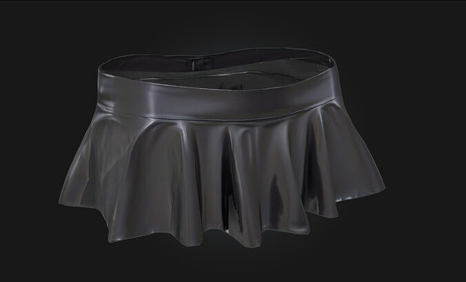 Black Pleated Skirt Classic Apparel Model for Fashion 3D model