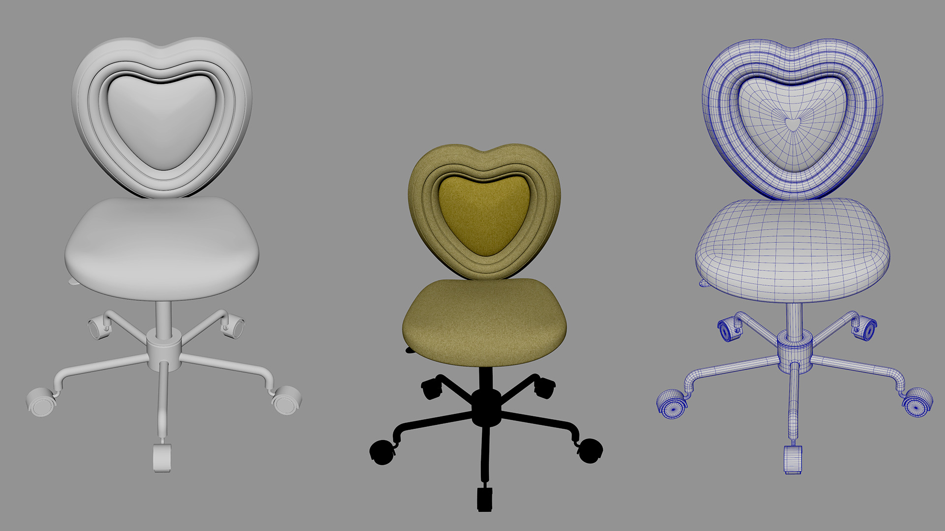 Chair MAYA Low-poly 3D model_2