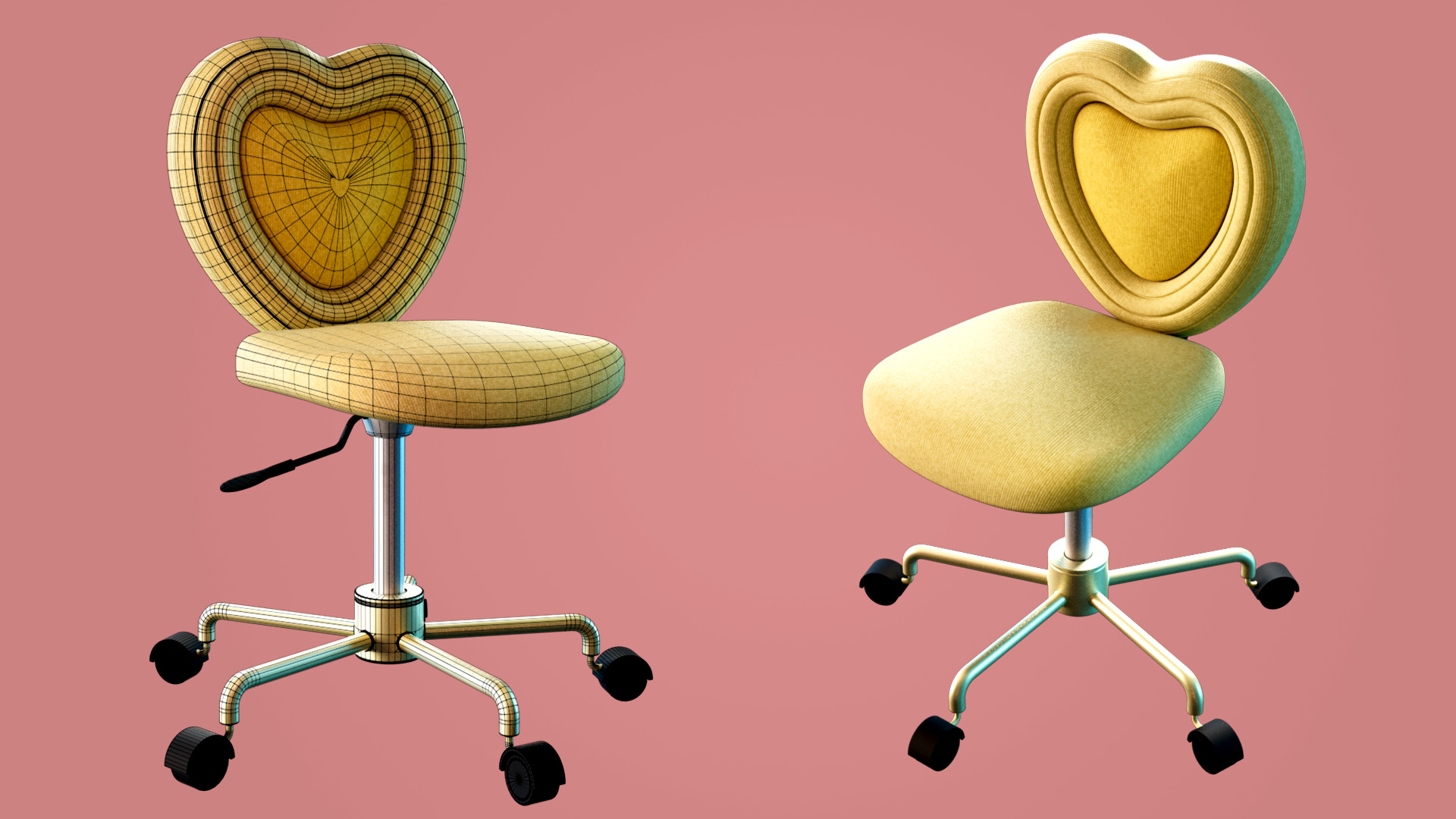 Chair MAYA Low-poly 3D model_1