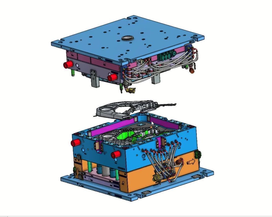 High-Precision Injection Mold for Automotive Car Door Panel Tool 3D model_1