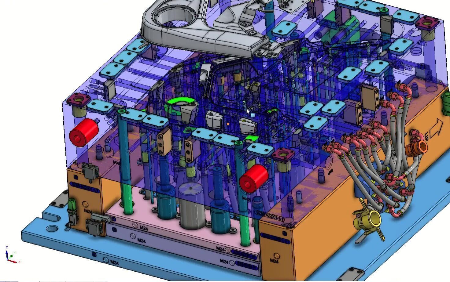 High-Precision Injection Mold for Automotive Car Door Panel Tool 3D model_24