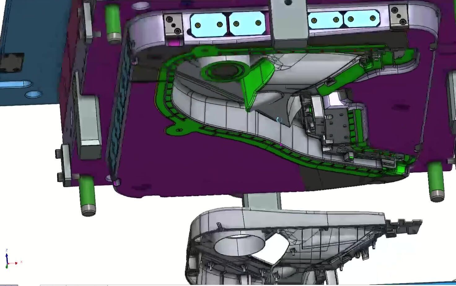 High-Precision Injection Mold for Automotive Car Door Panel Tool 3D model_12