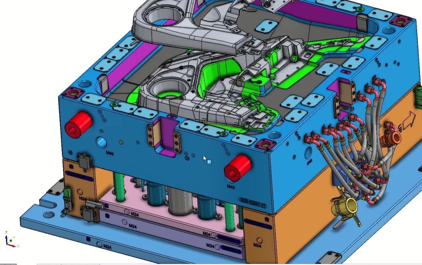 High-Precision Injection Mold for Automotive Car Door Panel Tool 3D model_23