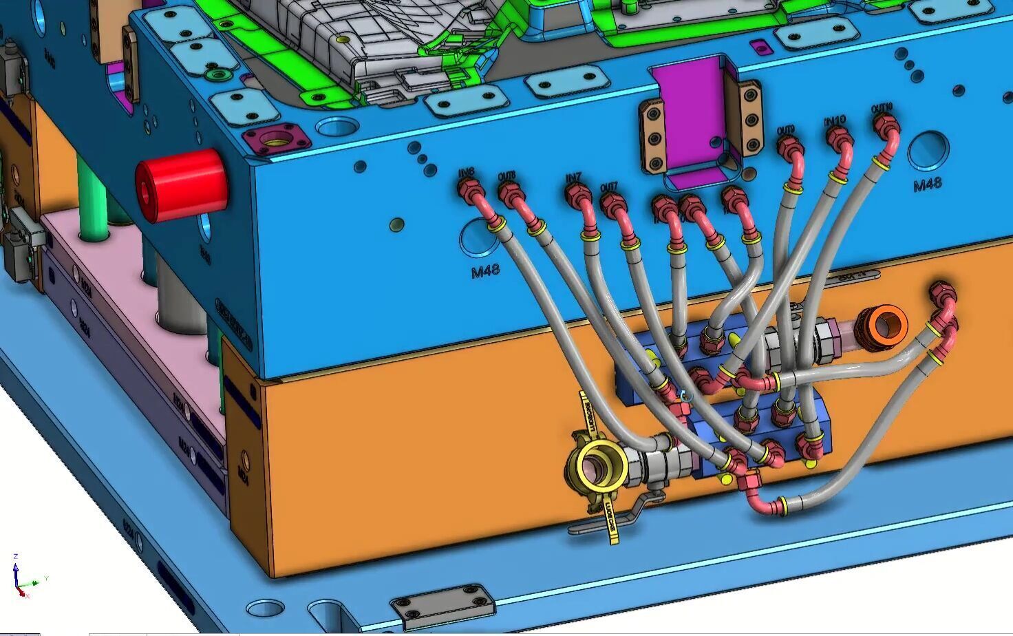 High-Precision Injection Mold for Automotive Car Door Panel Tool 3D model_7
