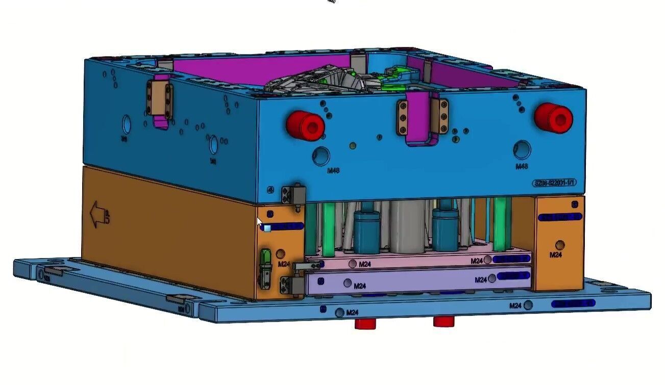 High-Precision Injection Mold for Automotive Car Door Panel Tool 3D model_9