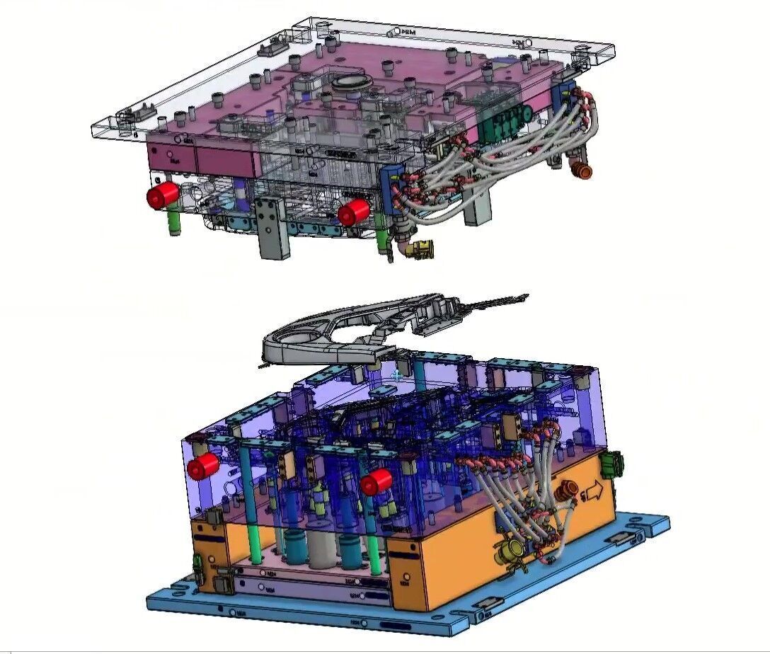 High-Precision Injection Mold for Automotive Car Door Panel Tool 3D model_26