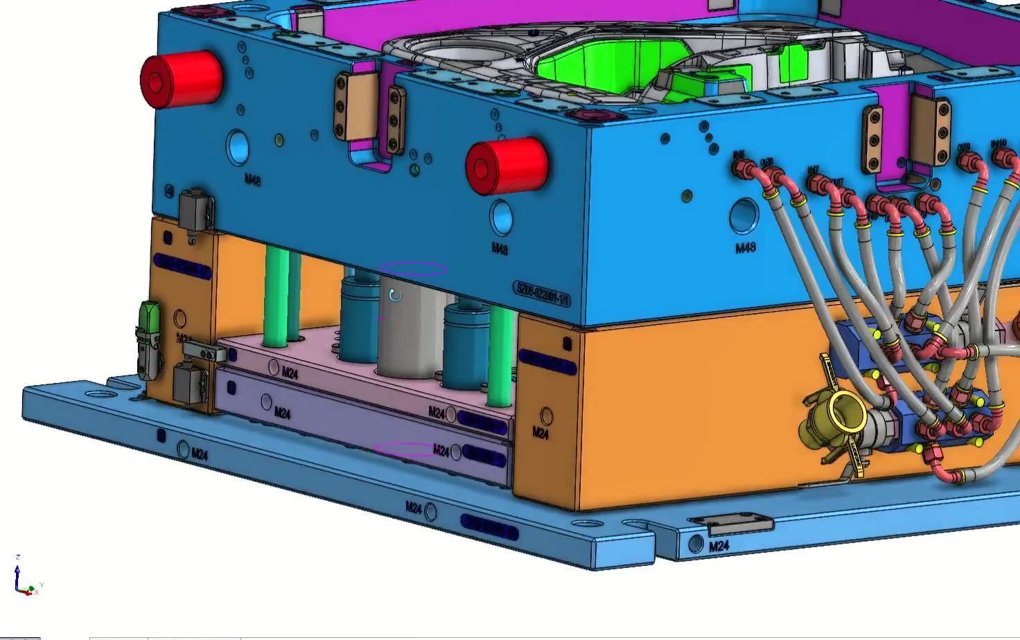 High-Precision Injection Mold for Automotive Car Door Panel Tool 3D model_8